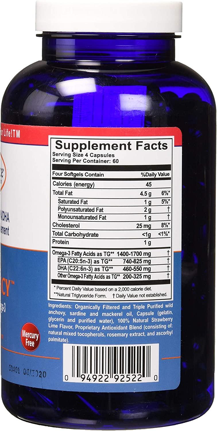 Fish Oil Capsules, Omega Sufficiency by Innate Choice, Strawberry Lime