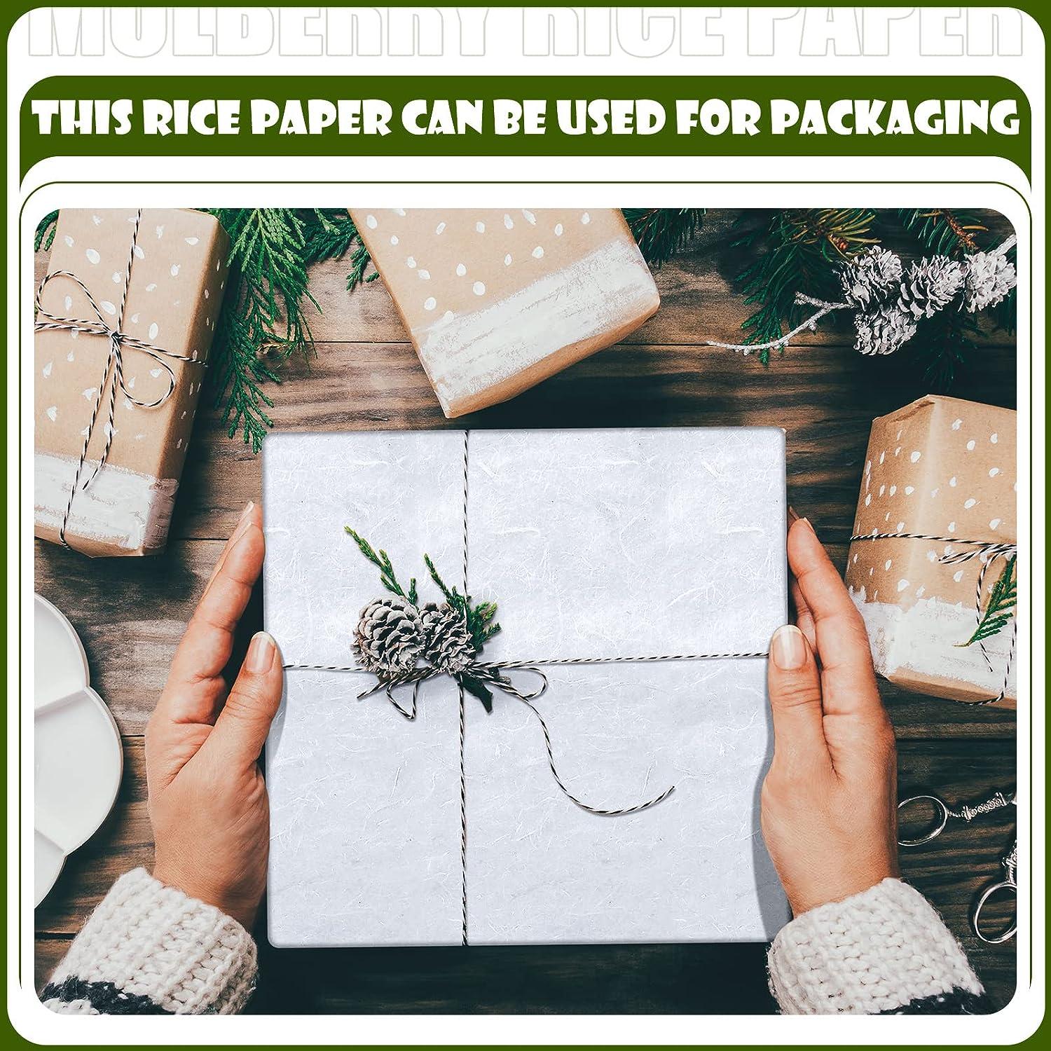 A4 Mulberry Paper Sheets Natural Fiber Rice Paper Handmade Decoupage