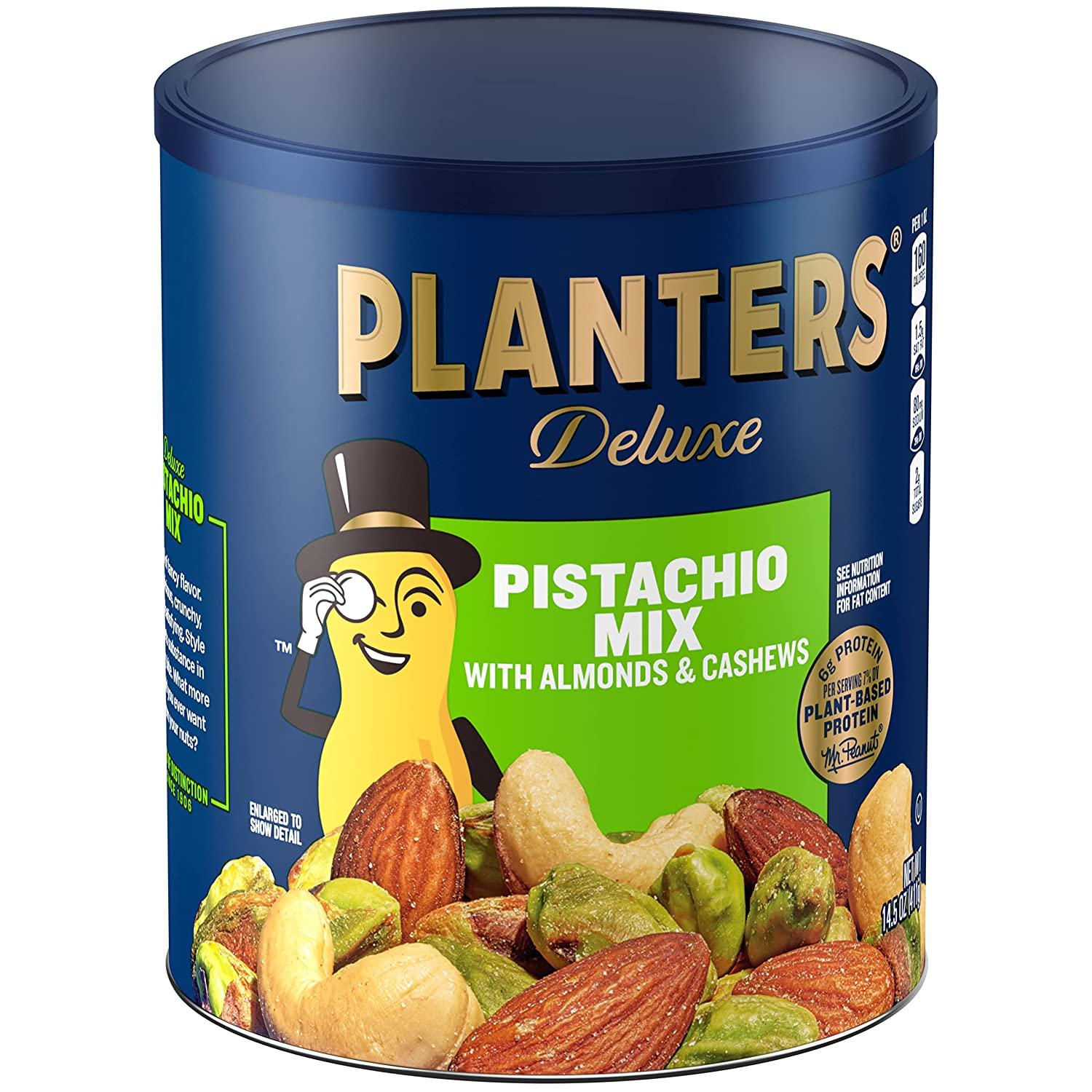 PLANTERS Deluxe Pistachio Mix 14.5 oz Mixed Nuts & Pistachios