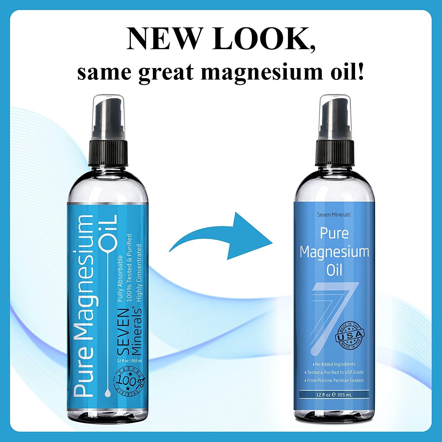 Pure Magnesium Oil Spray Big 12 fl oz (Lasts 9 Months) 100 Natural