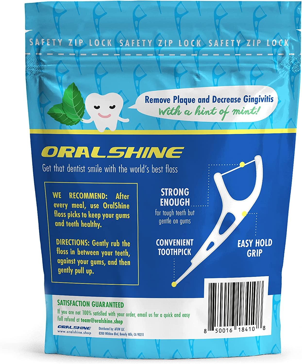 2in1 Mint Dental Floss Picks with Glide Technology for Adults 270 Count