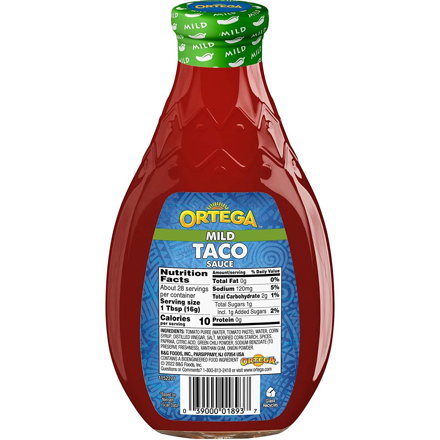 Ortega Taco Sauce Original Thick and Smooth, Mild, 16 Ounce Mild 1 Pound (Pack of 1)