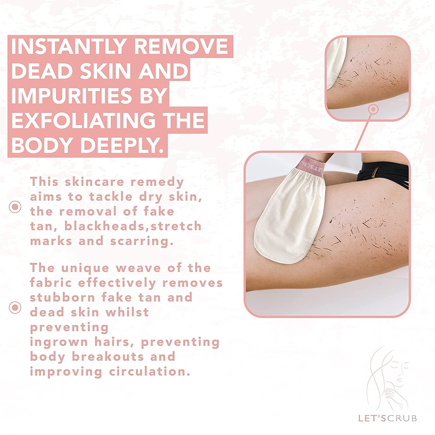 LET’SCRUB Deep Exfoliating Mitt Body Scrub Dead Skin Remover