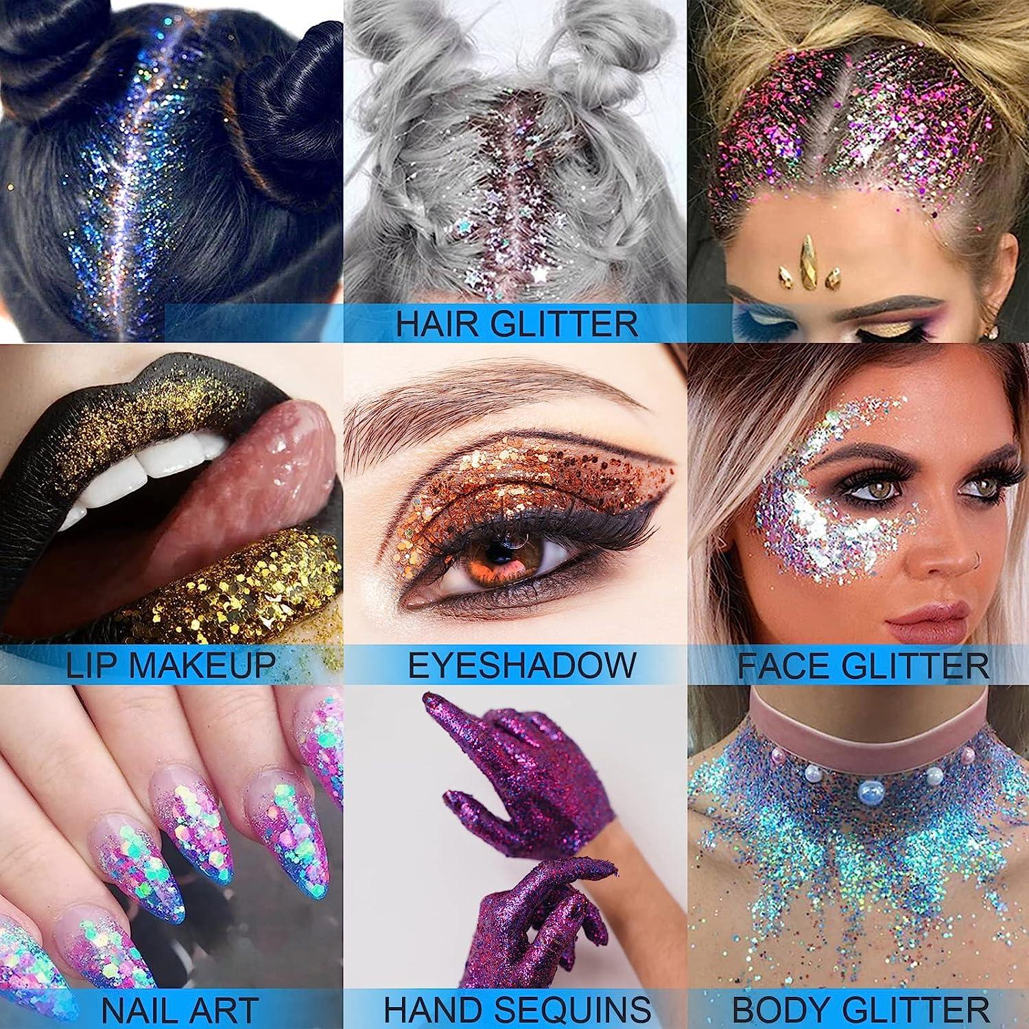 Lightning Shape Glitter 10g Pack - Festival Rave Makeup Face Body Nail Art Decoration