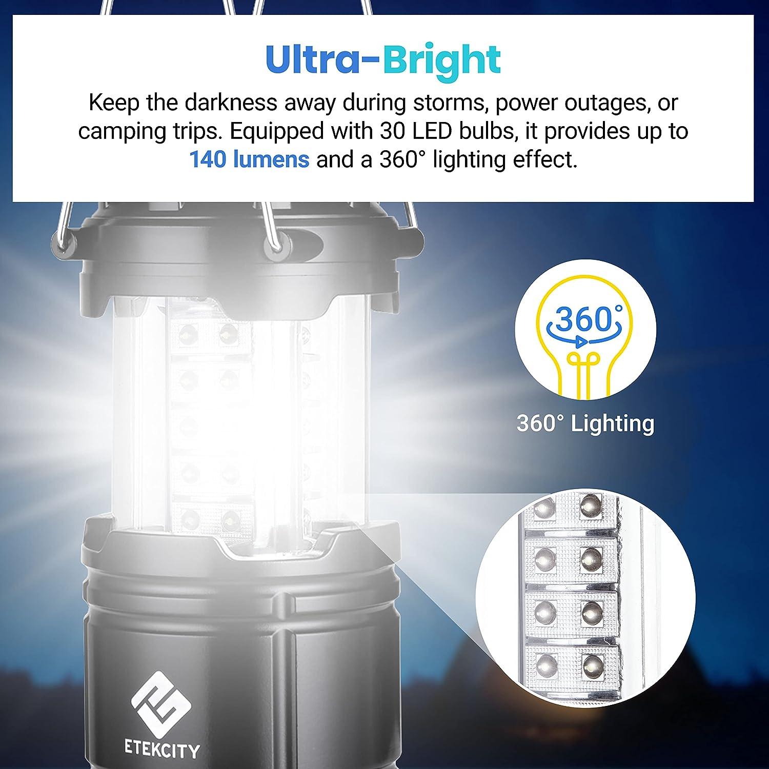 Etekcity Camping Lantern Battery Powered LED for Power Outages