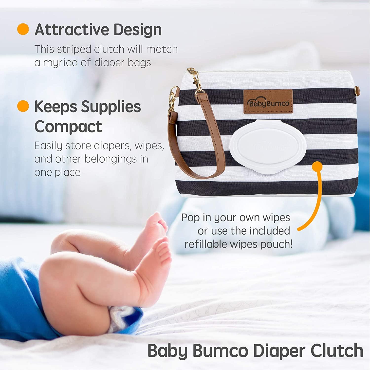 Baby Bumco Diaper Clutch Bag Water Resistant Lightweight Refillable