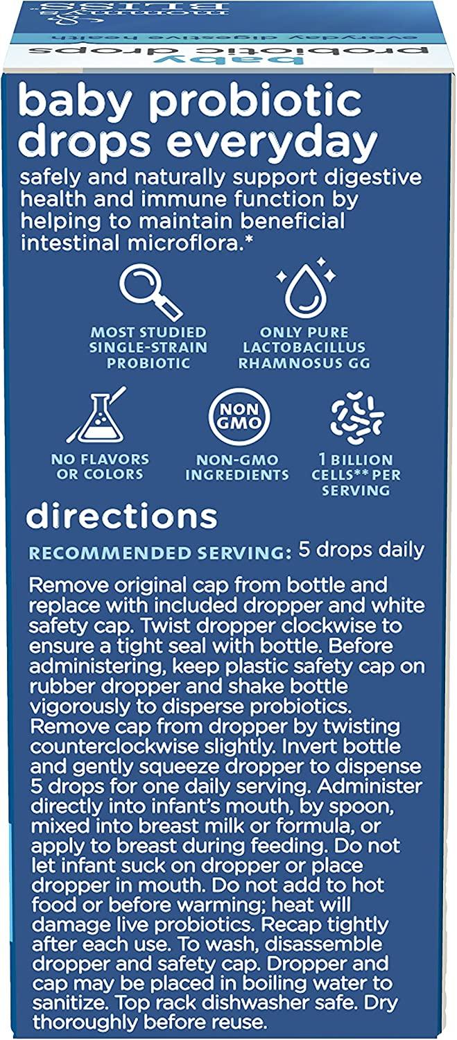 Mommy's Bliss Baby Probiotic Drops Everyday Gas, Constipation, Colic Symptom Relief Newborns
