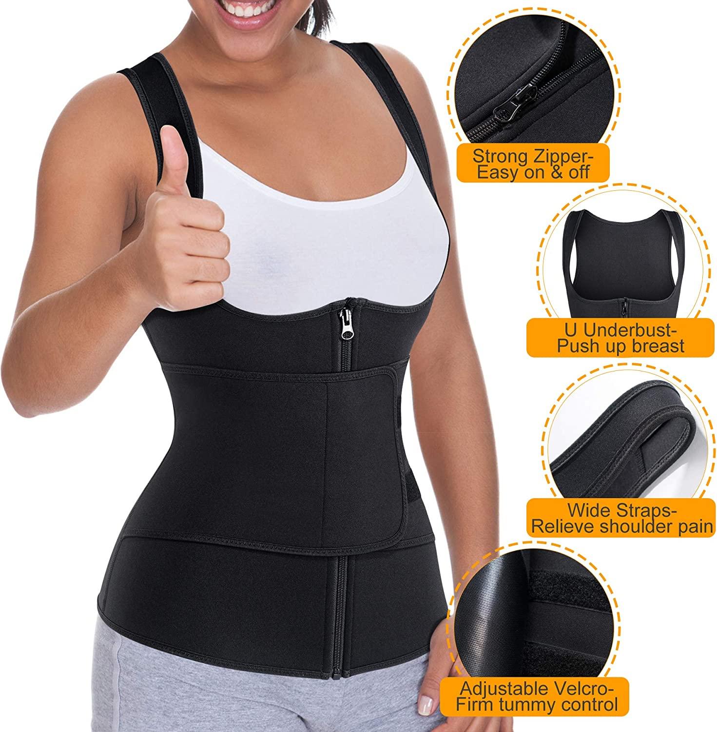 Women Gym Waist Trainer Body Shaper Belt Neoprene Sauna Sweat Vest  Shapewear USA