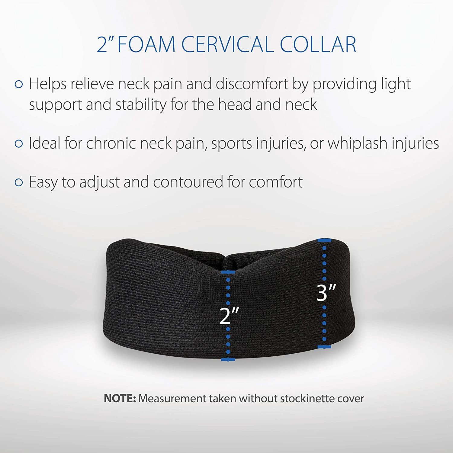 Core Products Foam Cervical Collar Neck Support Brace Black, Small 2