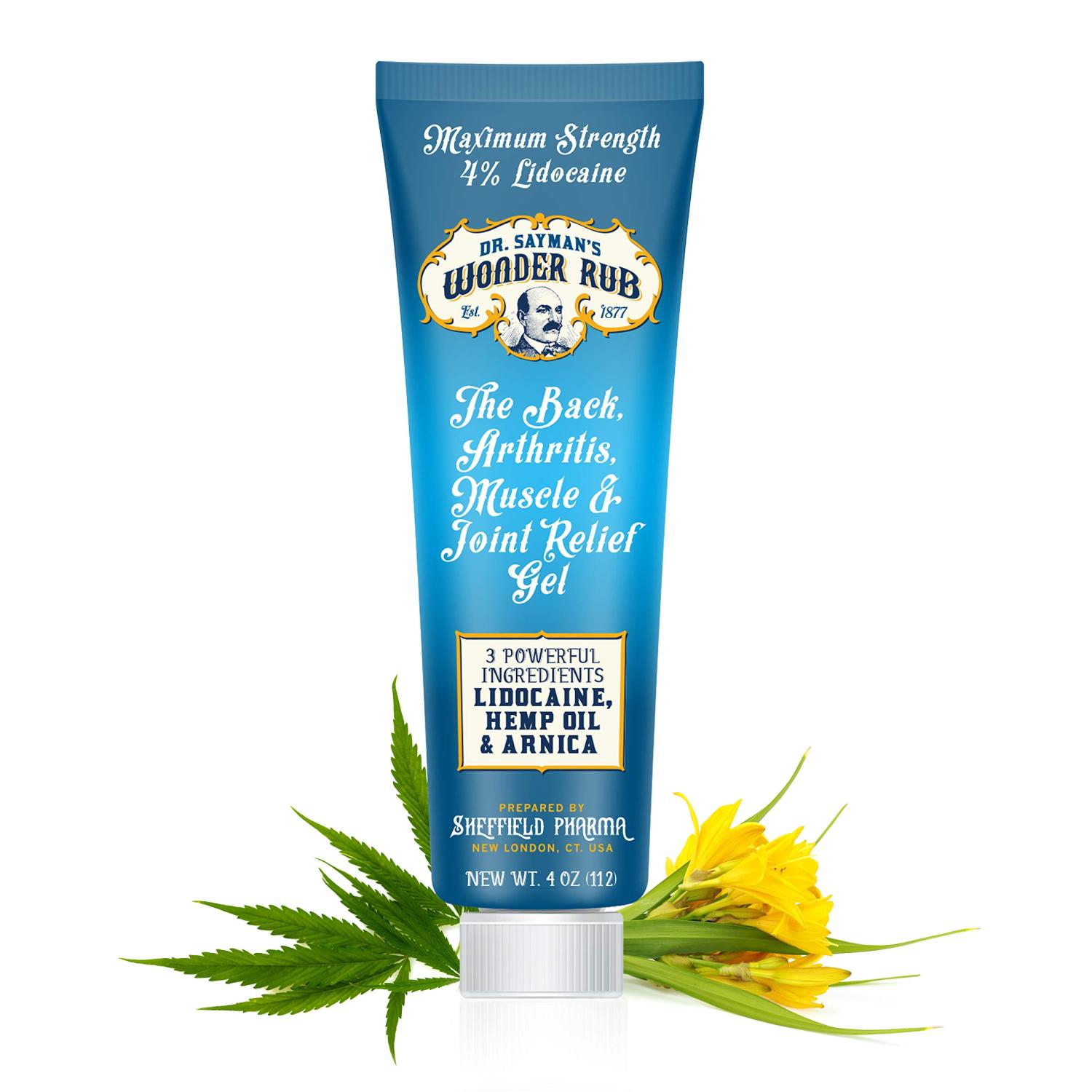 Dr. Saymans Wonder Rub Best Pain Relief Gel for Back, Arthritis, Muscle