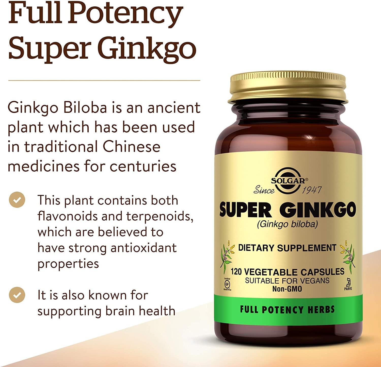 Ginkgo Vegetable Capsules - Pack Of 60 – My Supplement Online - View #11