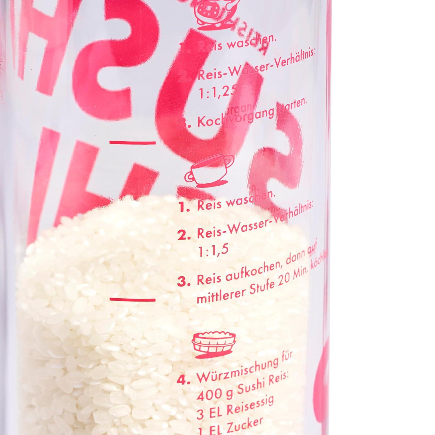 Buy REISHUNGER Sushi Rice 600g with Storage Jar - Premium Red Selenio ...