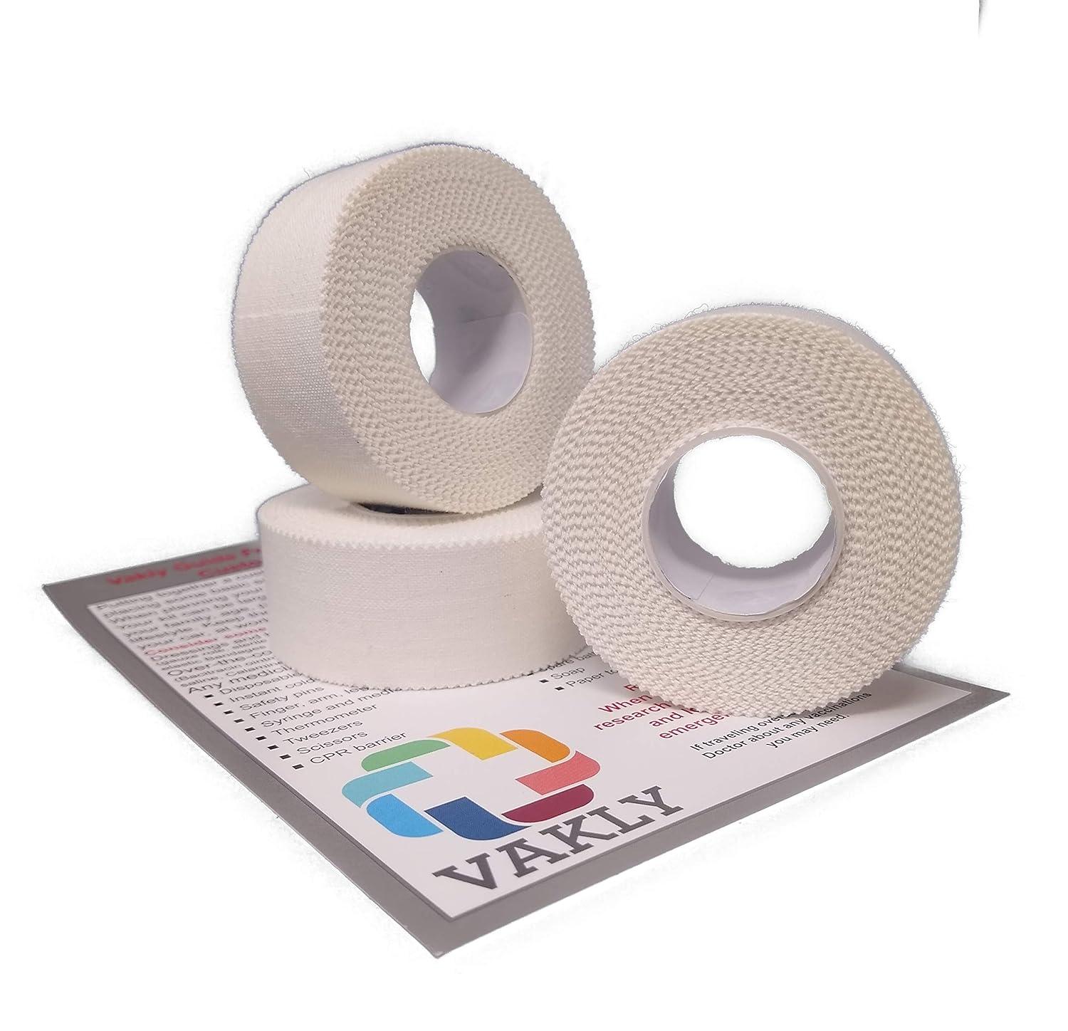 Porous Tape 3 Pack Soft Fabric Cloth Breathable Surgical/Medical
