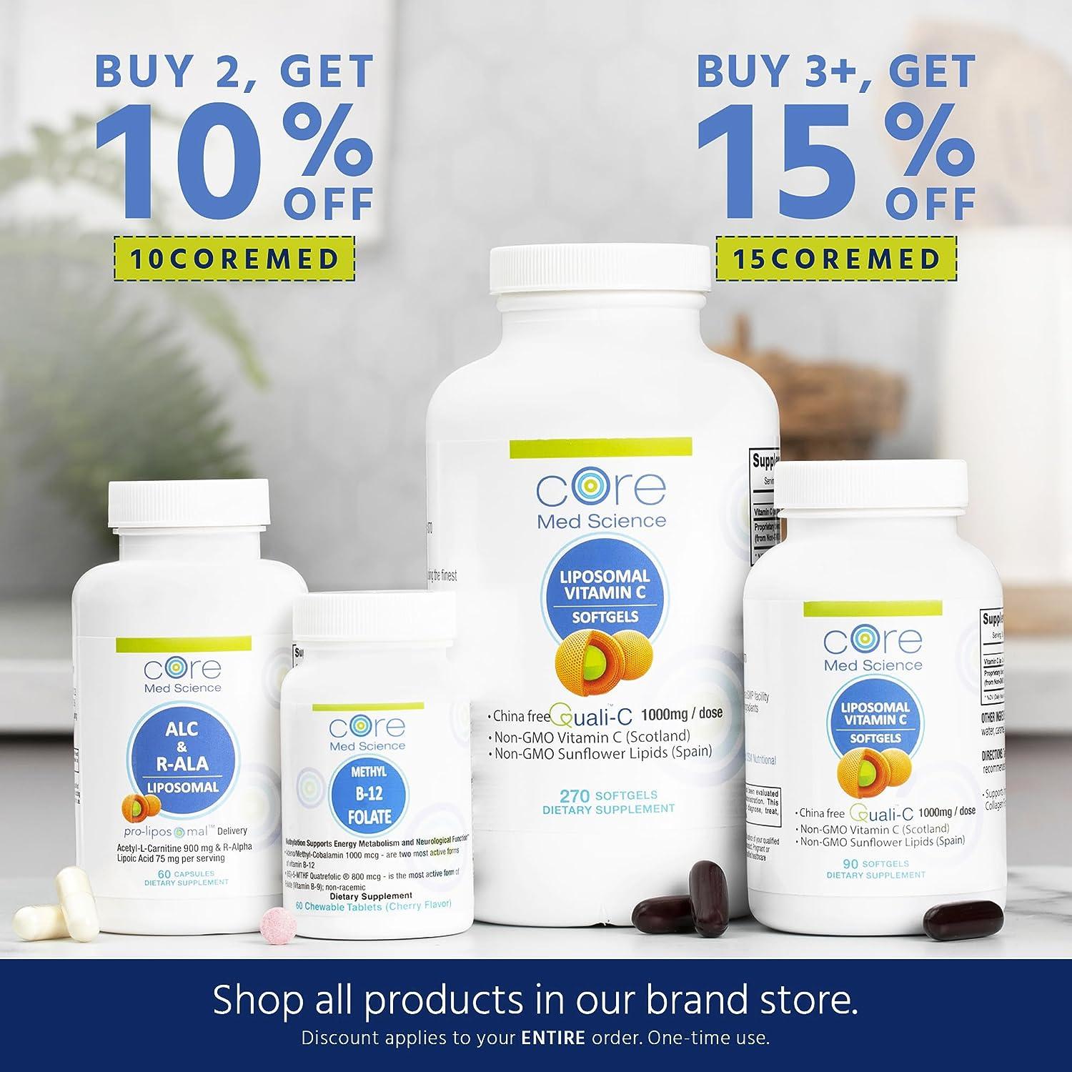 Core Med Science Liposomal Curcumin 500mg - High Absorption, 60 ...