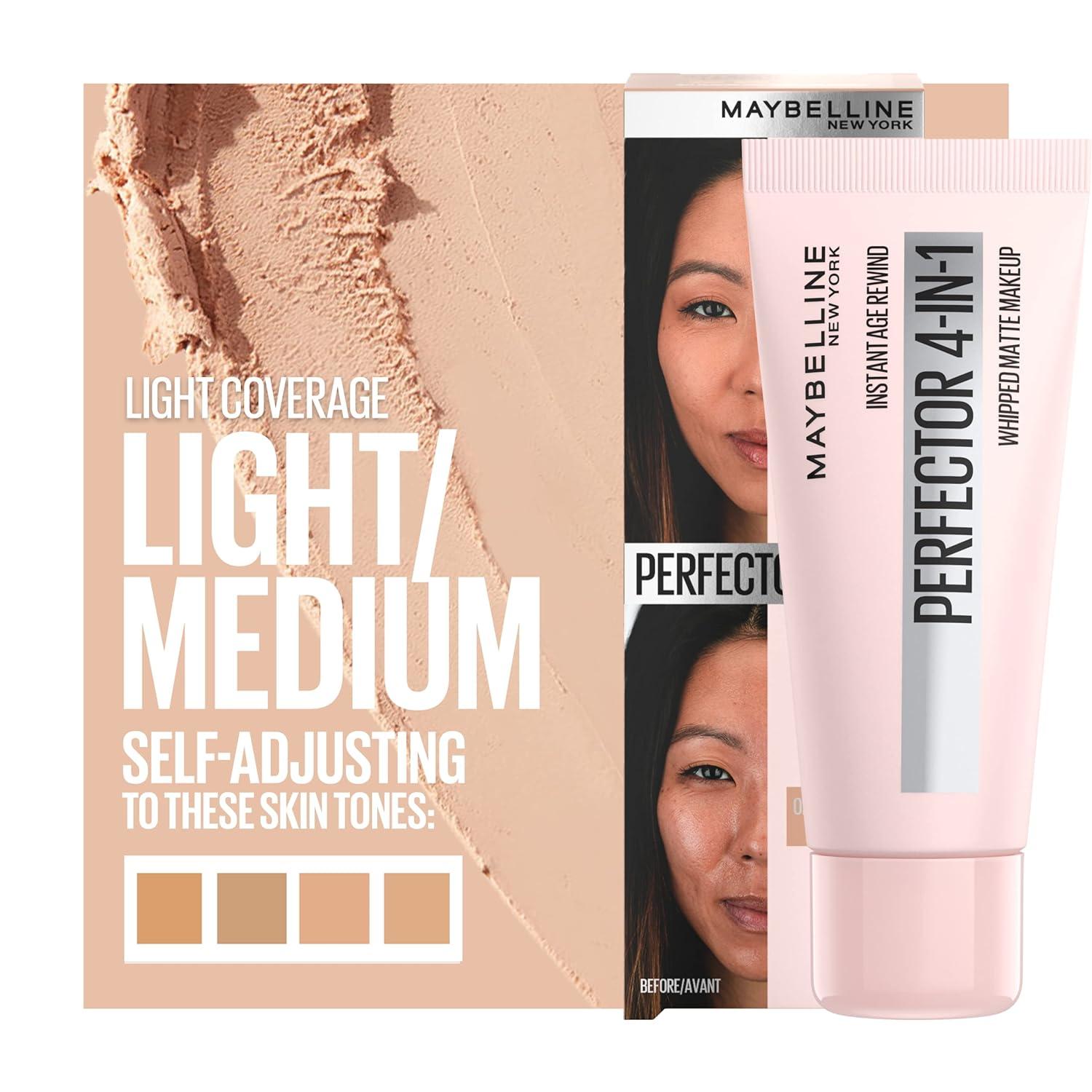 Maybelline New York Instant Age Rewind Instant Perfector 4-In-1 Matte  Makeup 02 Light/Medium 1 Count