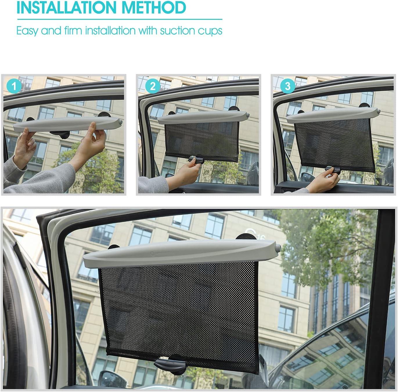 APRAMO i-Shade Roller Car Sun Shade Cover UV Protection for Kids