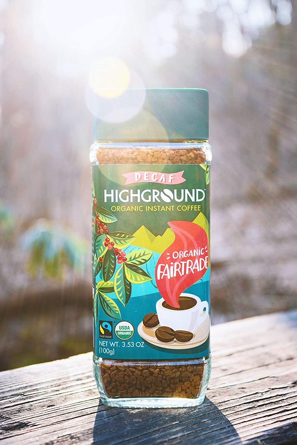 Highground Organic Instant Decaf Coffee, 3.53 Ounce Decaf Coffee 3.53