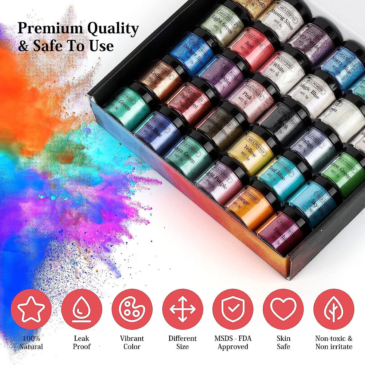 Mica Powder for Epoxy Resin - 30 Colors Pigment Powder Resin Dye