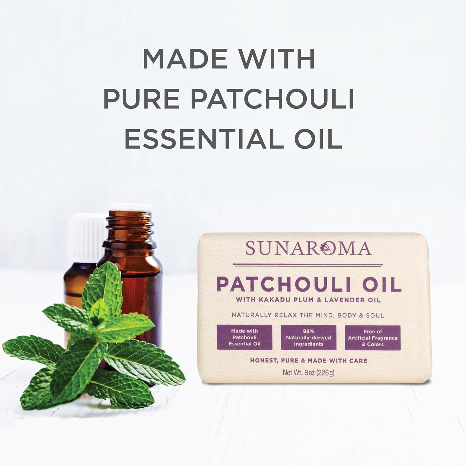 Sunaroma Patchouli Coconut Peppermint Goats Milk Soap Pack of