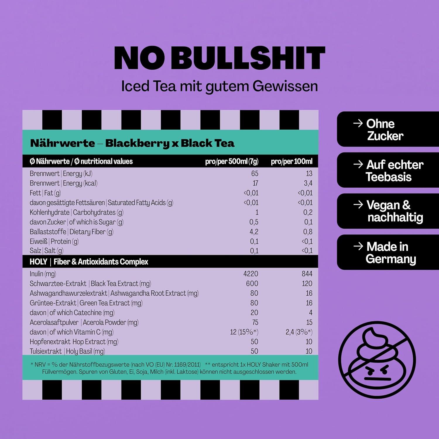 Holy Energy Iced Tea Starter Set 7 Fruity Iced Tea Varieties Includes