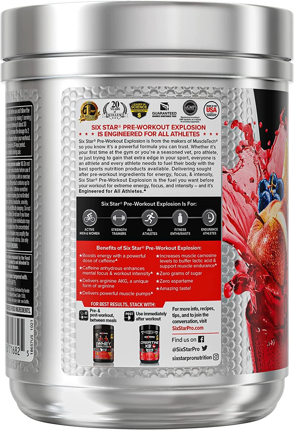 Six Star PreWorkout Explosion 30 Servings Fruit Punch US Made