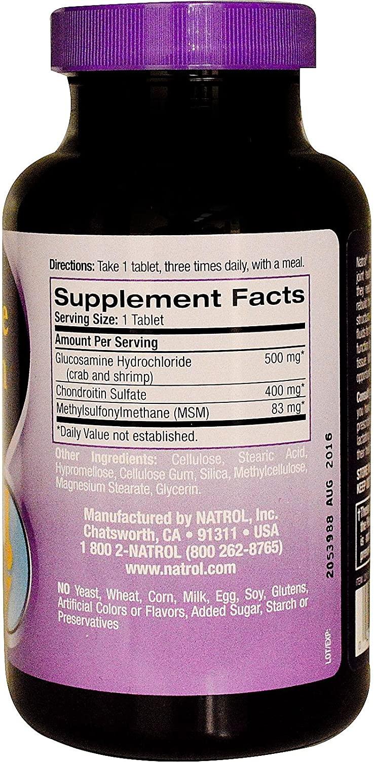 Natrol Glucosamine Chondroitin & MSM 150 Tablets for Joint Health