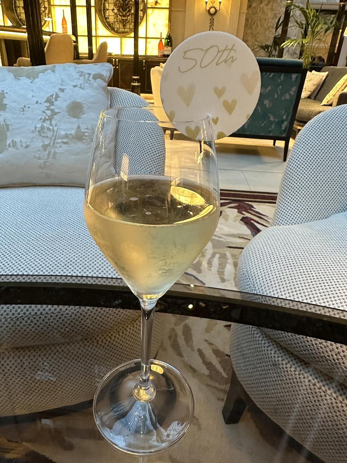 15 PreCut Circle 50th 50 Years Golden Anniversary Edible Wafer Paper