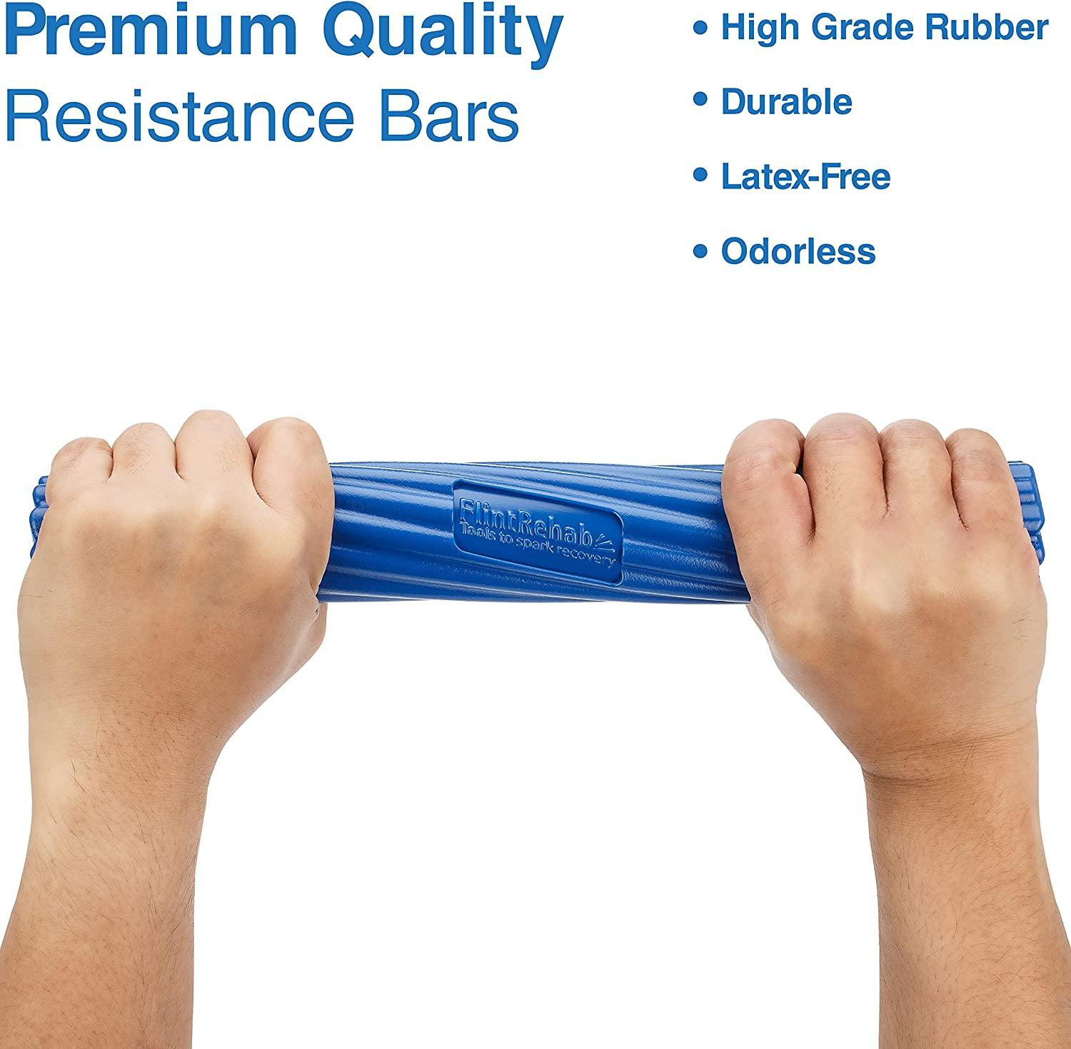 FlintRehab Premium Flex Therapy Bar (3 Pack) Relieve Tennis & Golfers