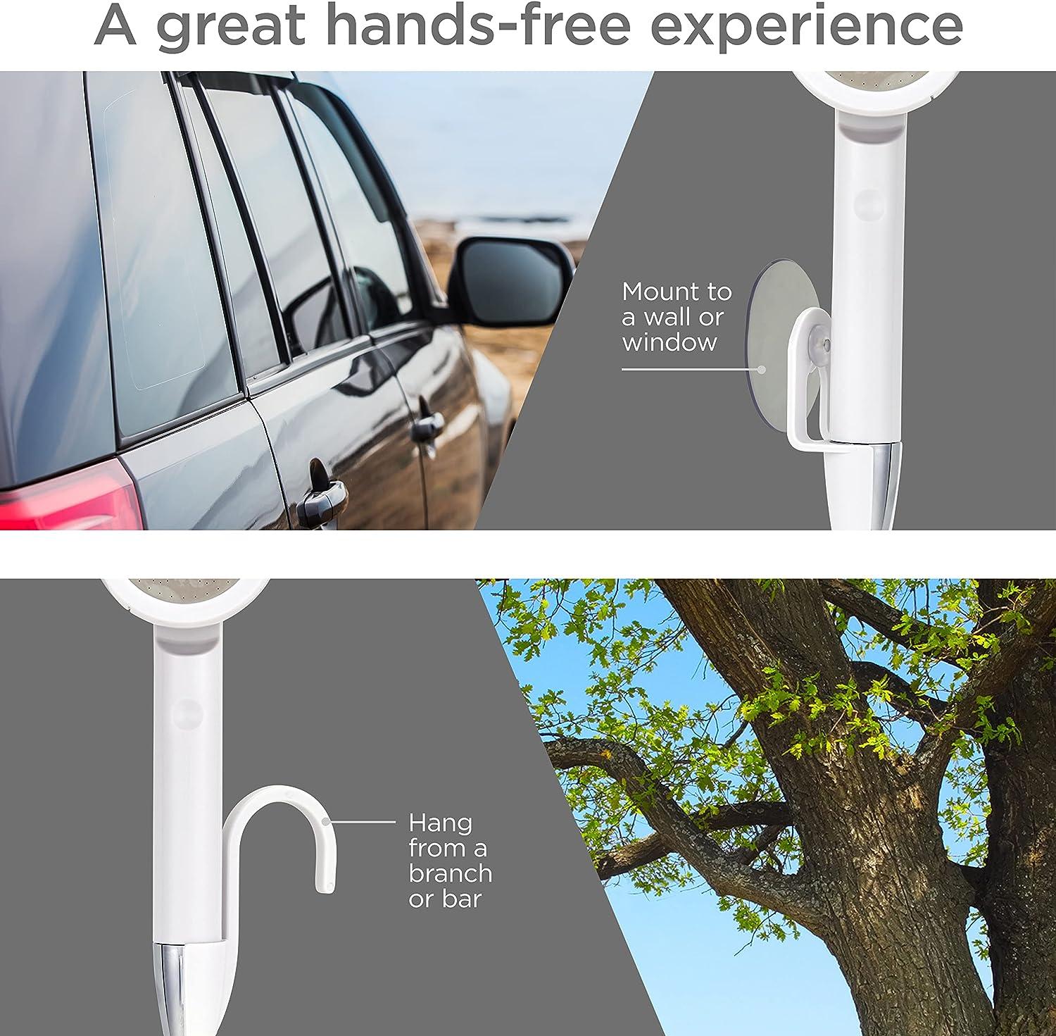 Ivation Portable Camping Shower Kit AllinOne Compact Outdoor Bath Set with Tiltable Shower