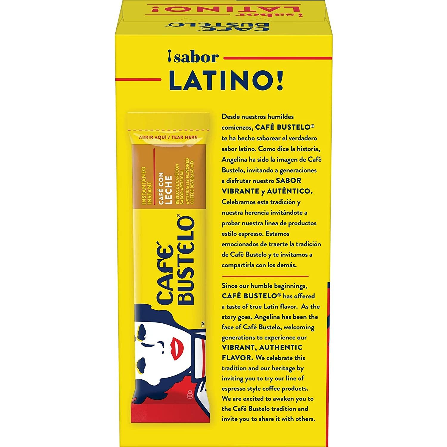Cafe Bustelo Instant Coffee Cafe Con Leche 5 Packets (0.59 oz Each