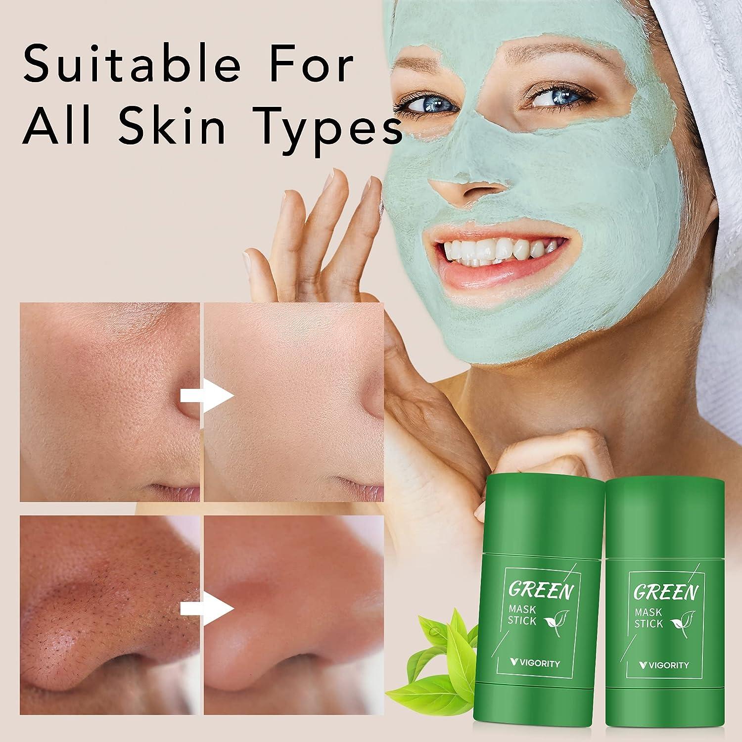 VIGORITY Green Tea Mask Stick Duo for Deep Pore Cleansing and Blackhead