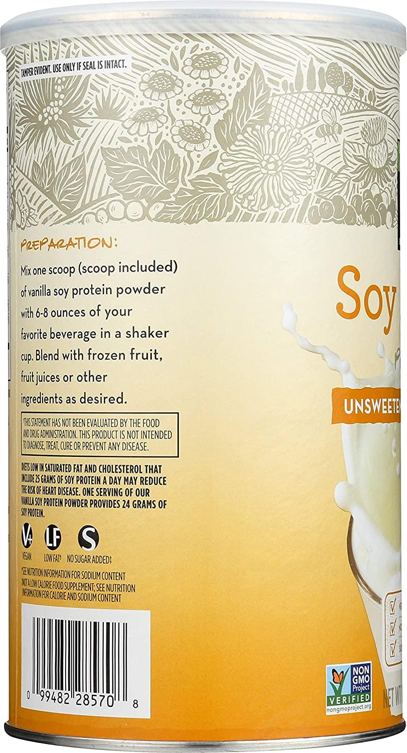 365 Everyday Value, Soy Protein Powder, Unsweetened Vanilla Flavor, 15.