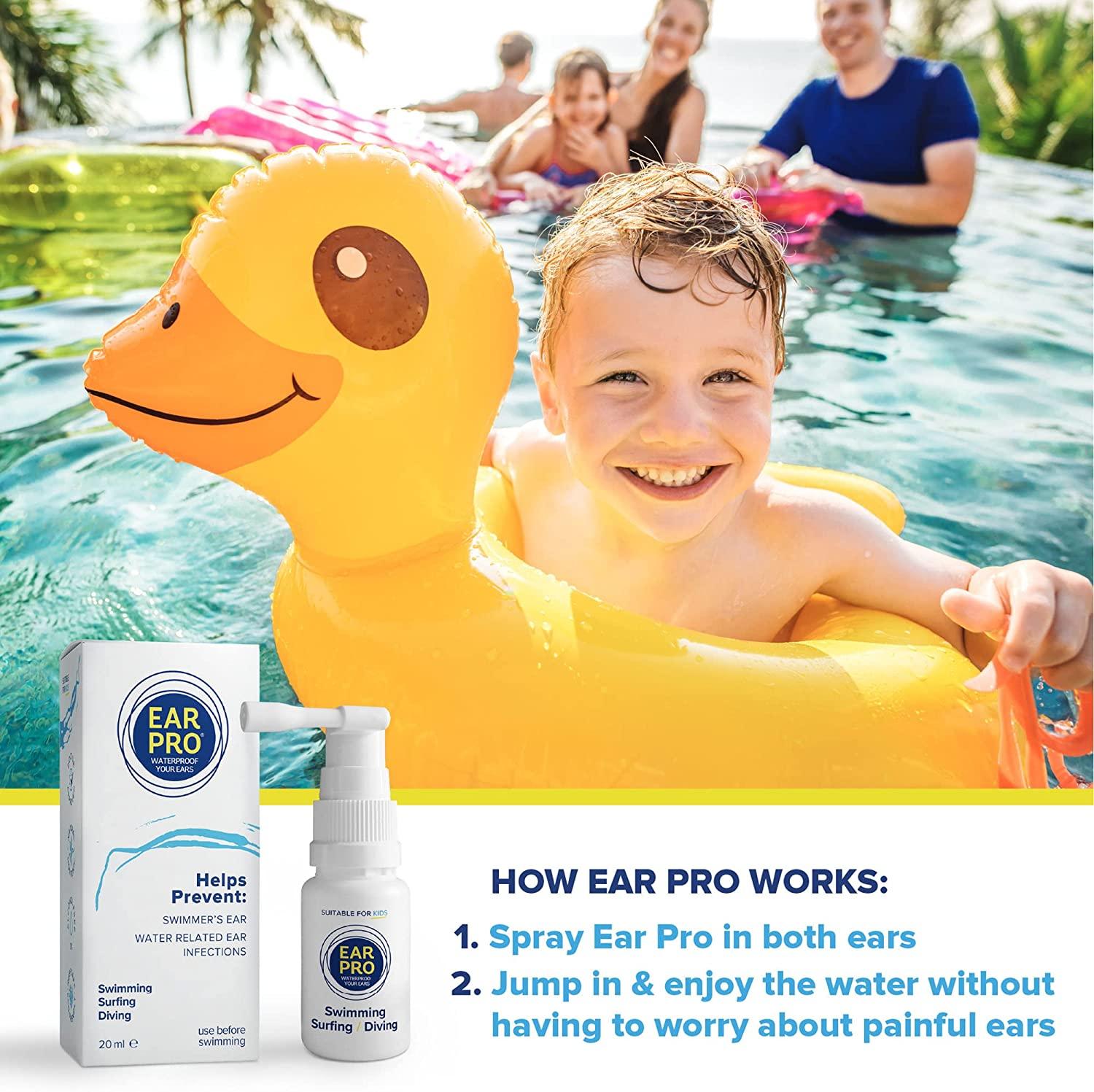 Ear Pro All Natural Swimmer Ear Spray for Kids and Adults Safe and
