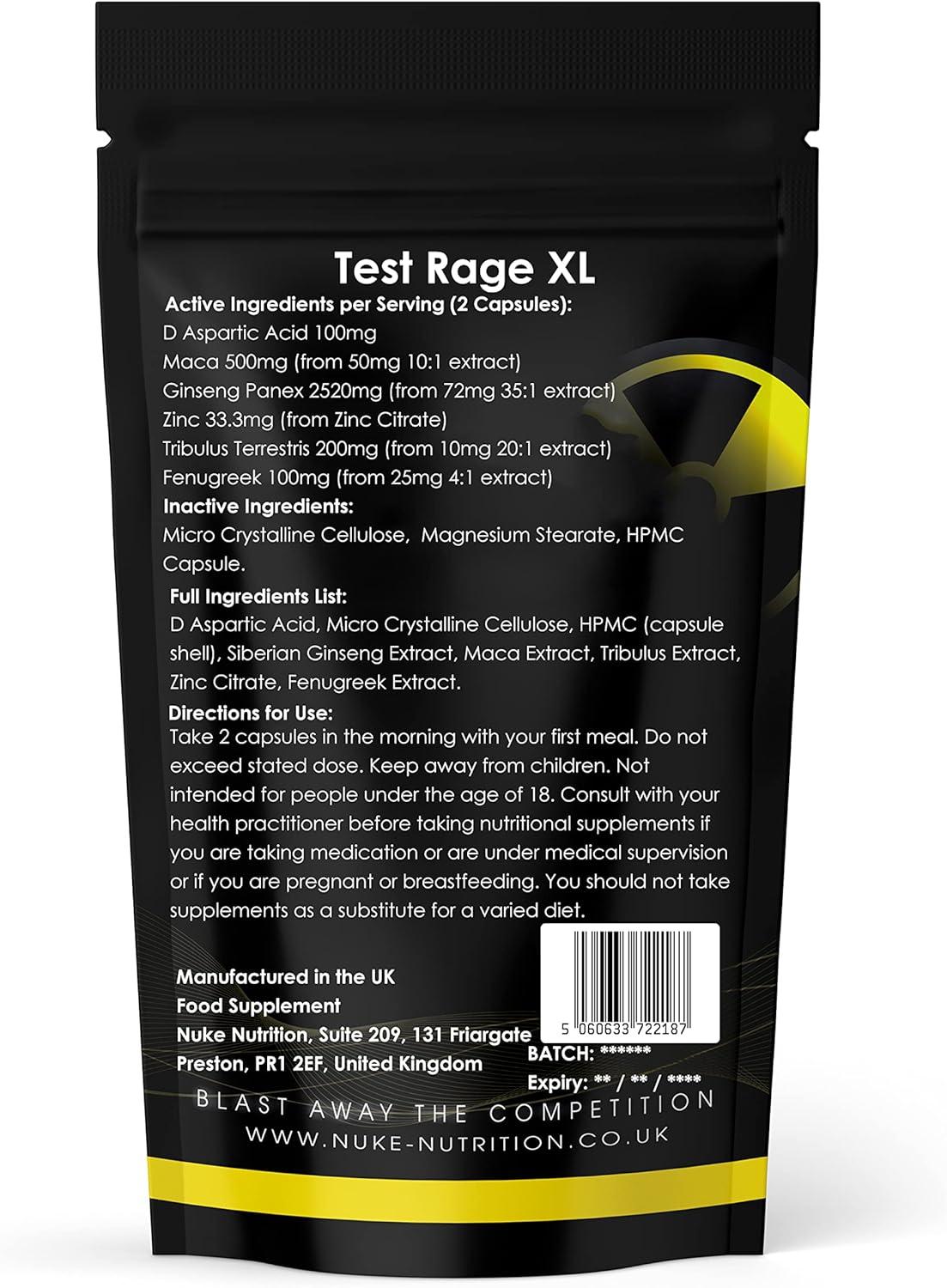 Nuke Nutrition Test Rage XL Testosterone Capsules -120ct - View #6