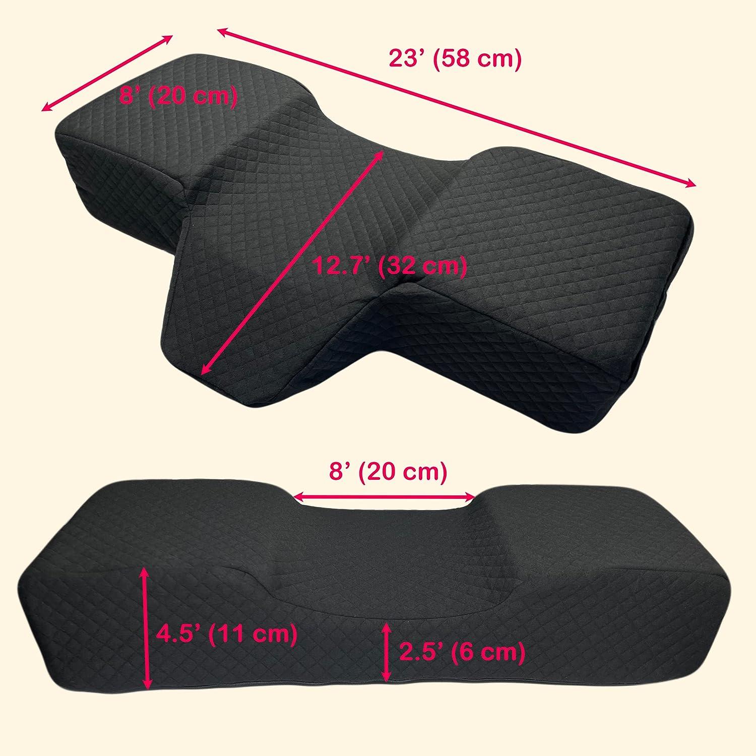 XOLLOZ Pillow For Eyelash Extensions Curved Memory Foam Lash Bed