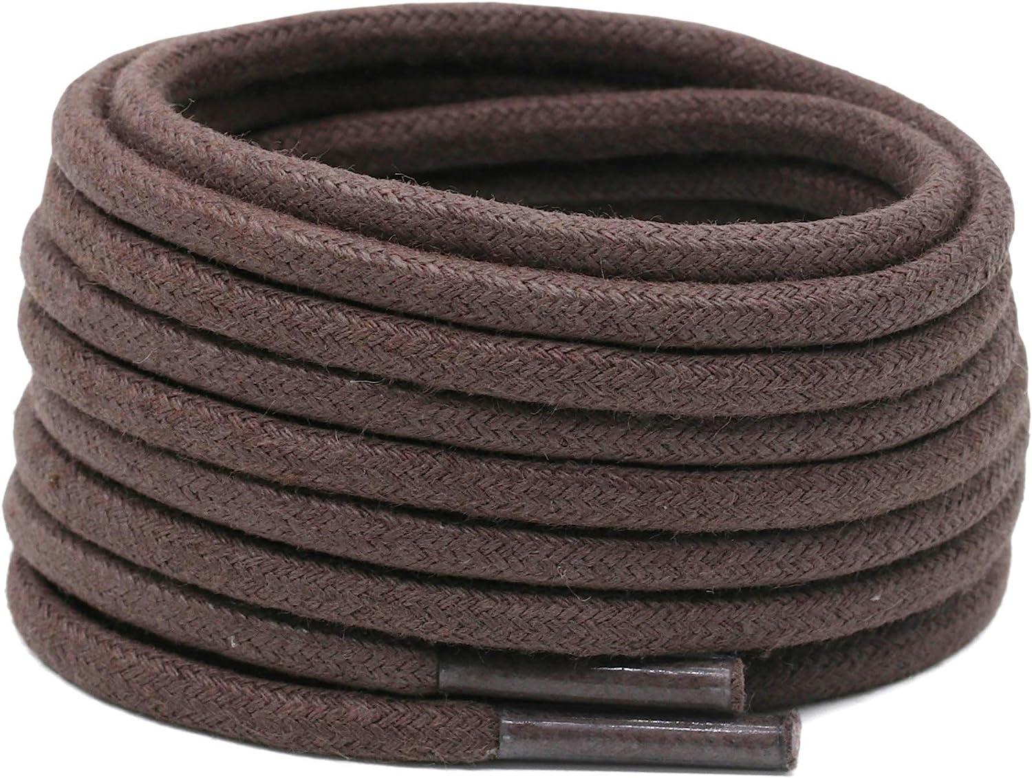 YFINE Round Waxed Dress Shoes Shoelaces Boots Shoe Laces (2 Pair) 31.5"INCH (80CM) 04 Dark Brown New
