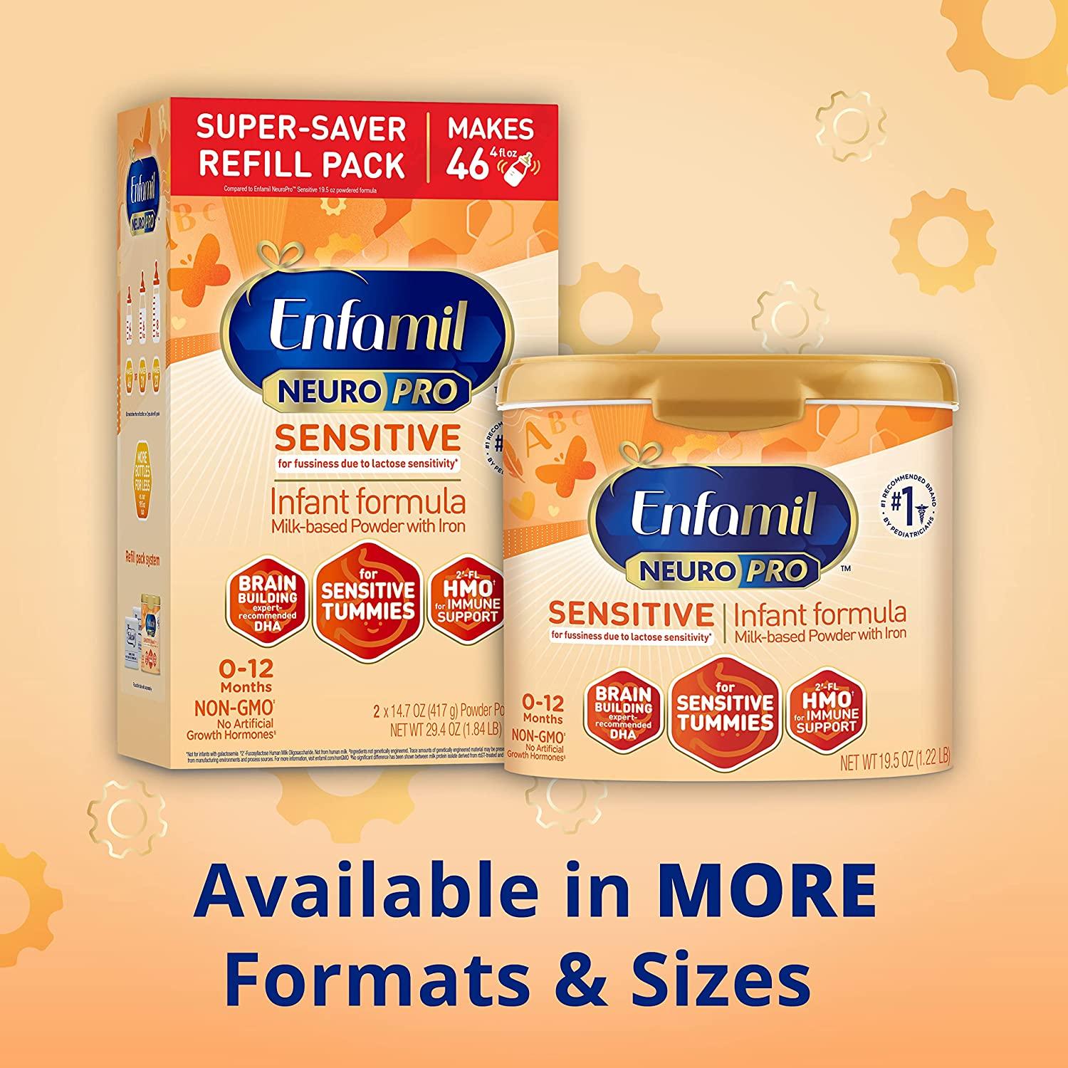 Enfamil NeuroPro Sensitive Baby Formula Brain and Immune Support with