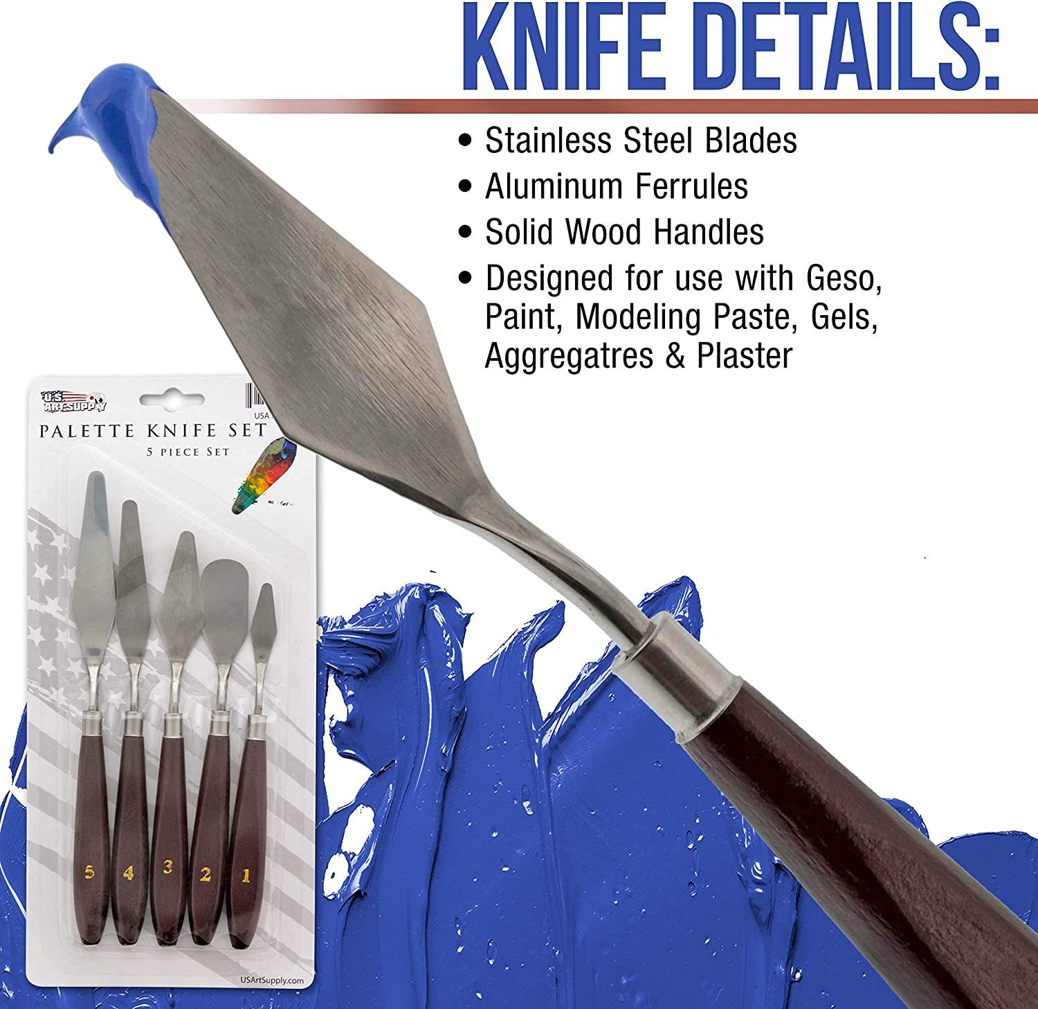 Buy Online Qatalitic Set of 5 Palette Painting Knives of Various Sizes