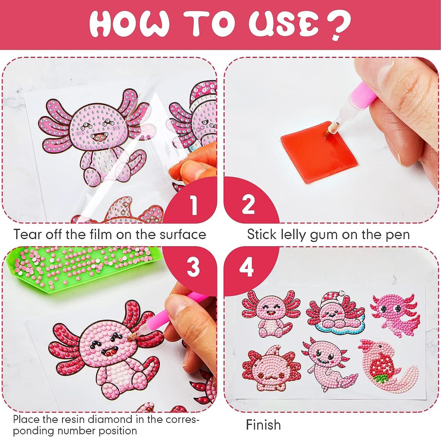 Diamond Painting Kits for Kids, 5d Art Stickers Accessories Mini Diamond  Adults