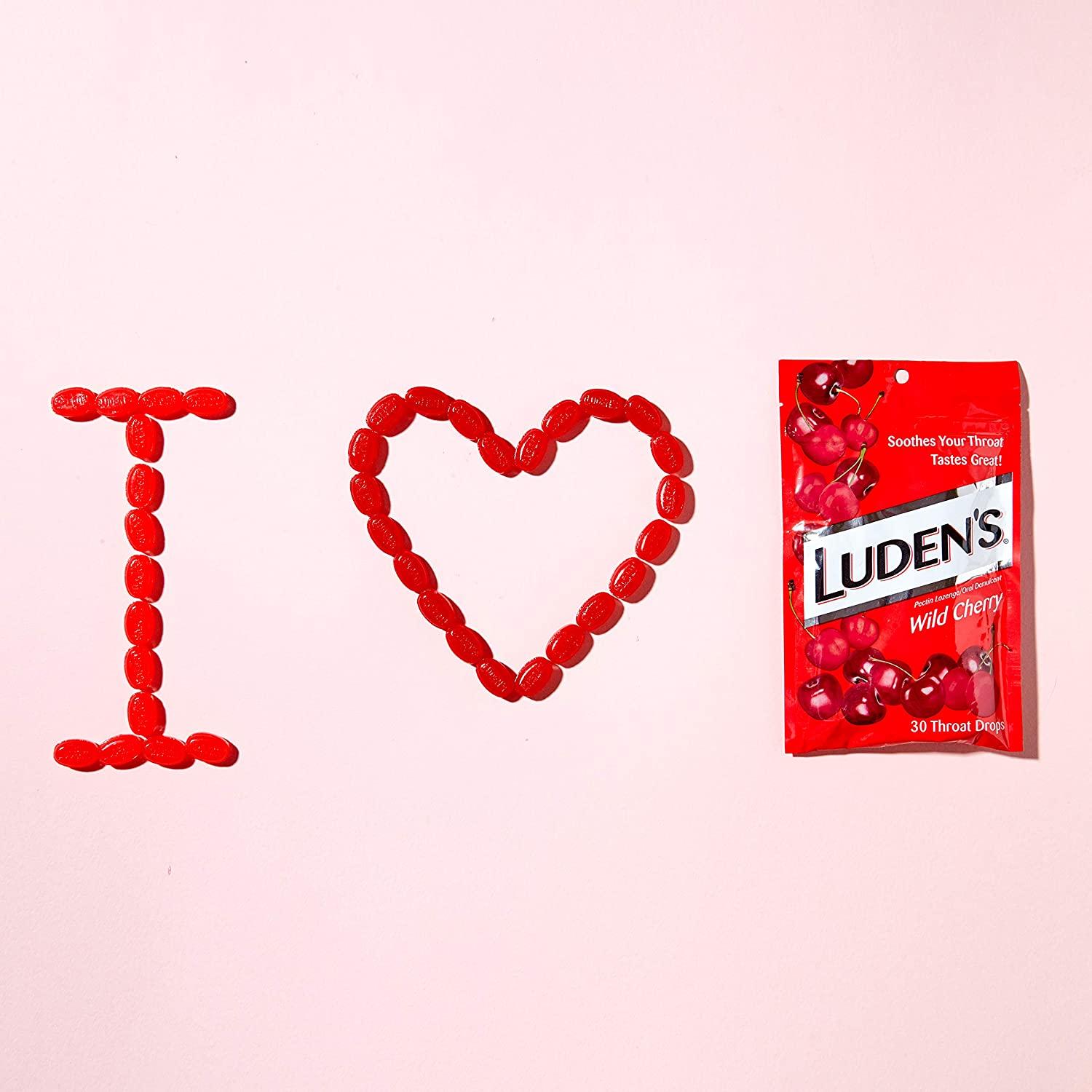 Luden's Wild Cherry Cough Throat Drops Pectin Lozenge/Oral Demulcent