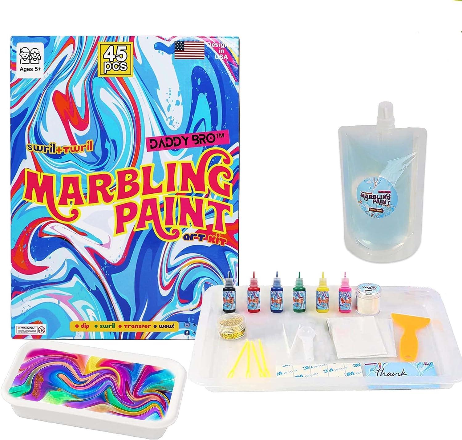 Marbling Paint Art Kit for Kids - Arts and Crafts for Girls & Boys Ages  6-12 - Craft Kits Art Set - Best Tween Paint Christmas,birthday,and new  Year Gift Ideas for Kids