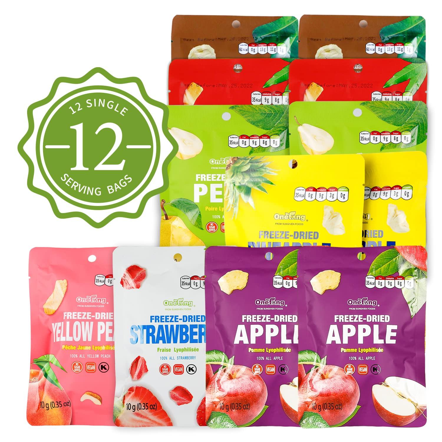 FreezeDried Mixed Fruit 12 Pack Non GMO, Kosher, No Added