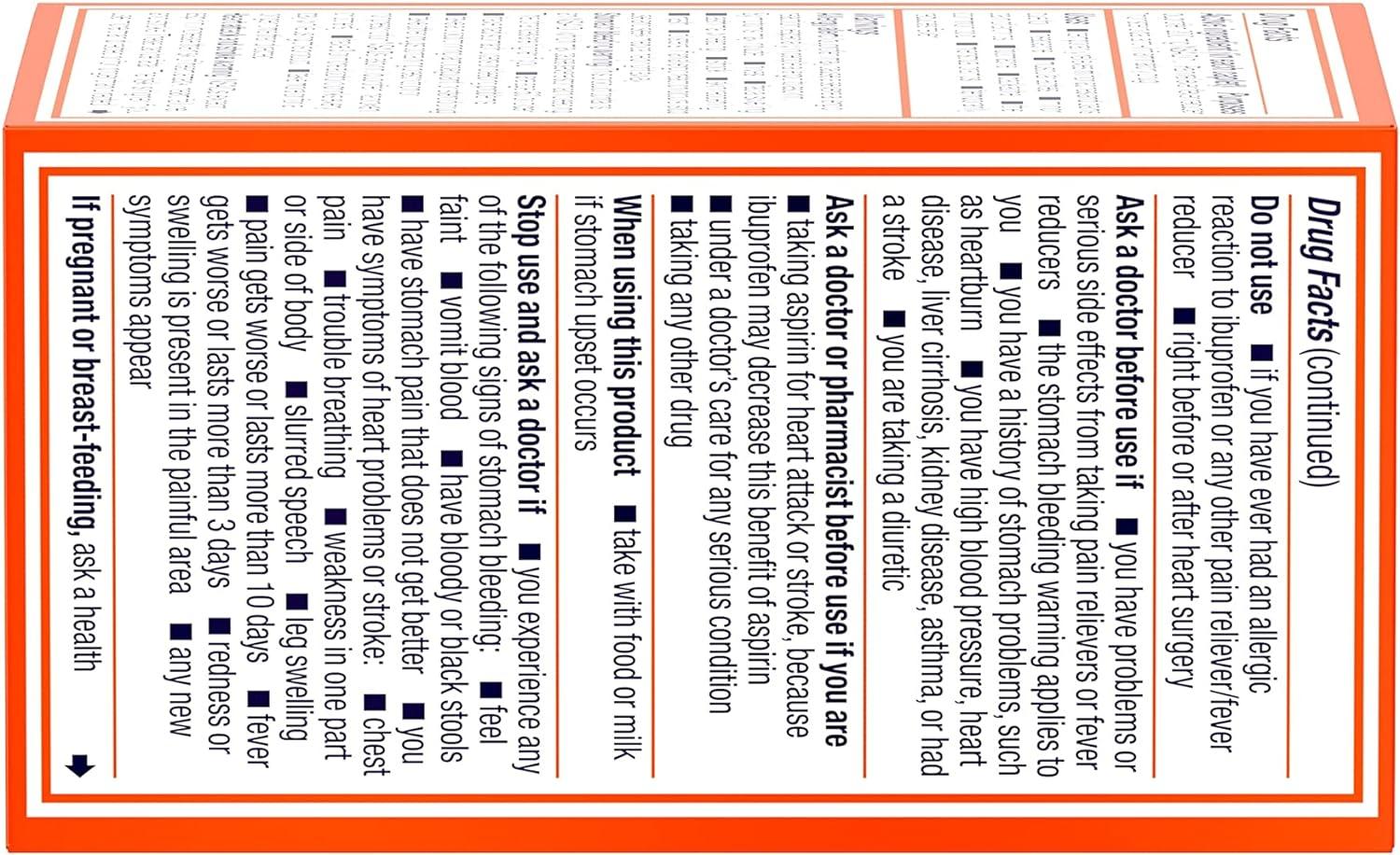 Motrin IB Caplets 50 Count 200mg FastActing Pain Relief Tablets