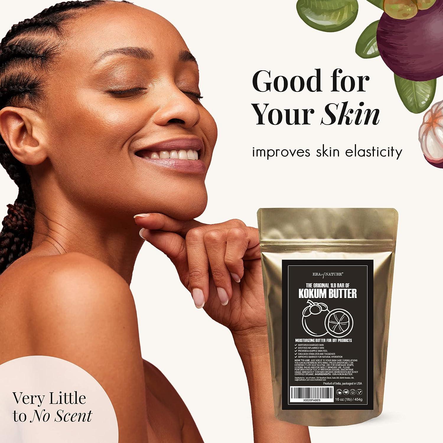 era of nature Pure Kokum Butter Bar Unscented Kokum Block Use as Body