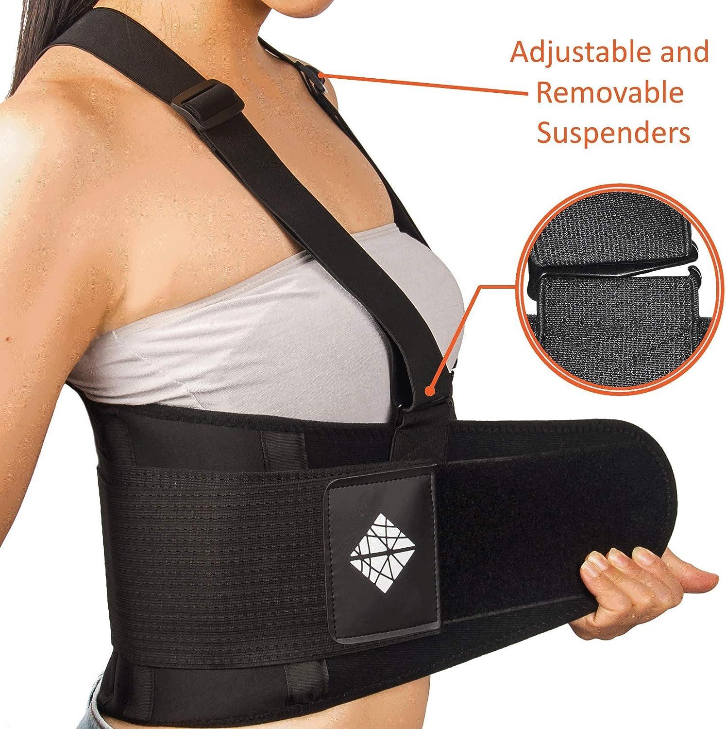 Lower Back Brace With Suspenders Back Support Belt For Men Women Adjustable Work  Back Brace For Moving Construction Warehouse Heavy Lifting Other Industrial  Activities Safety Protection XL