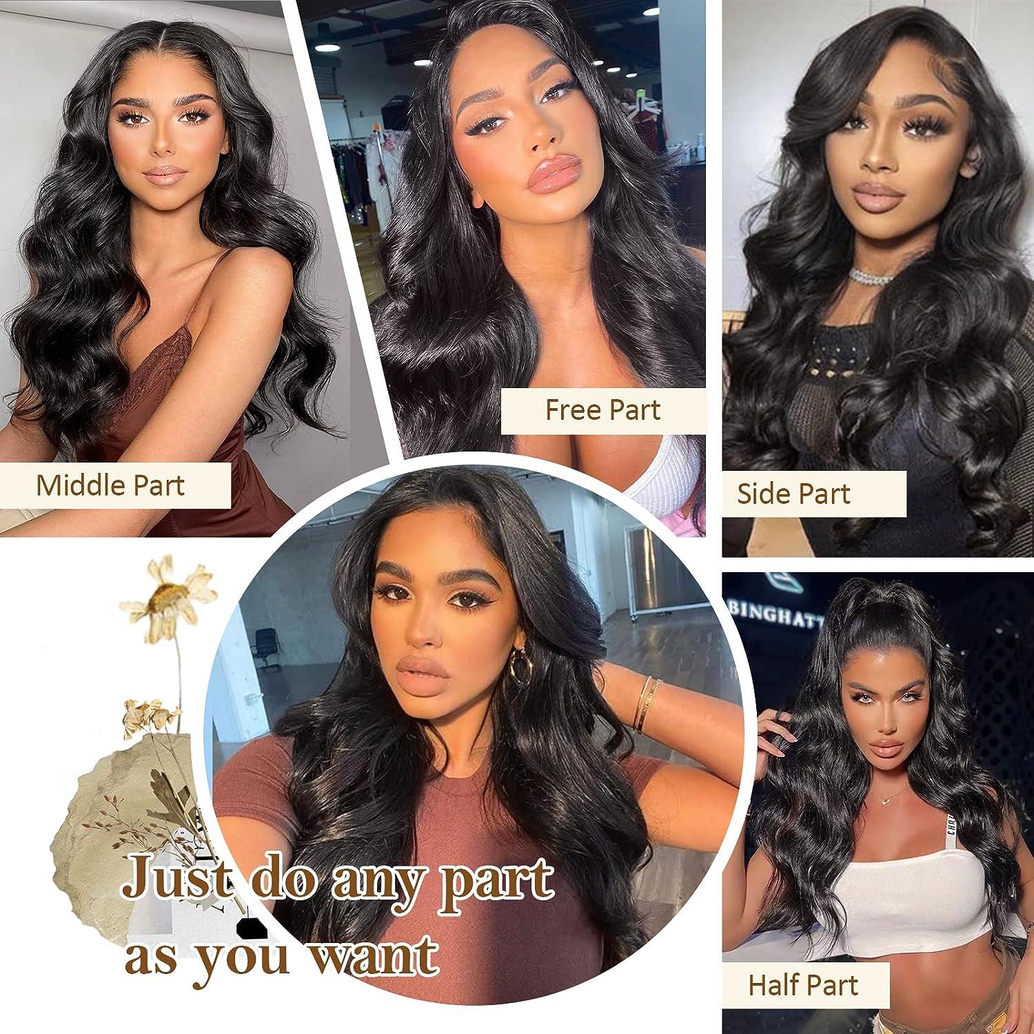 Fewosles Black Lace Front Wig for Women Long Wavy 26 inch