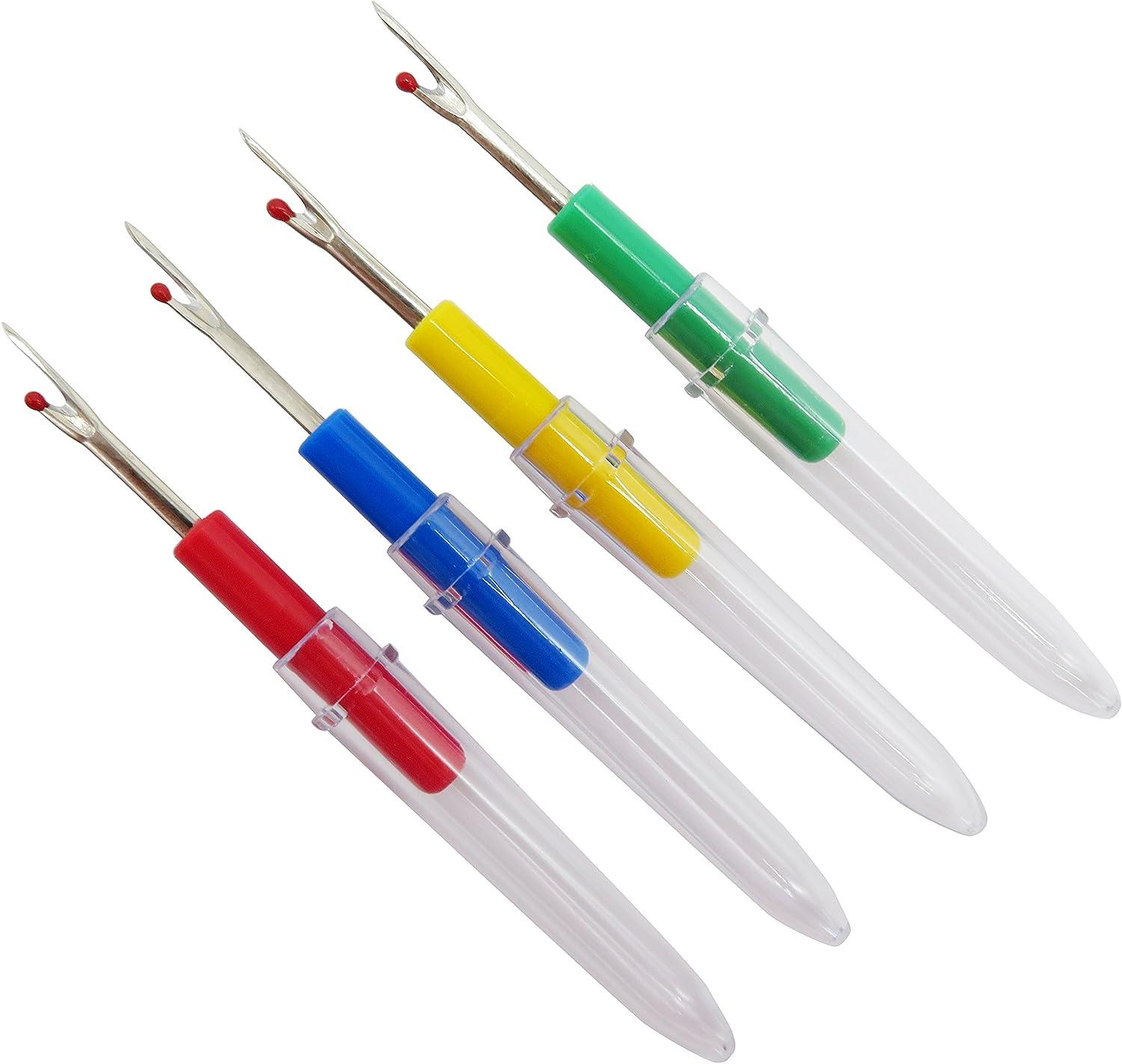 DOACT 4Pcs Seam Ripper Hand Sewing Stitch DIY Tool Color Plastic Handle  Stitch Supplies Small,Cross Stitch Ripper,Seam Ripper