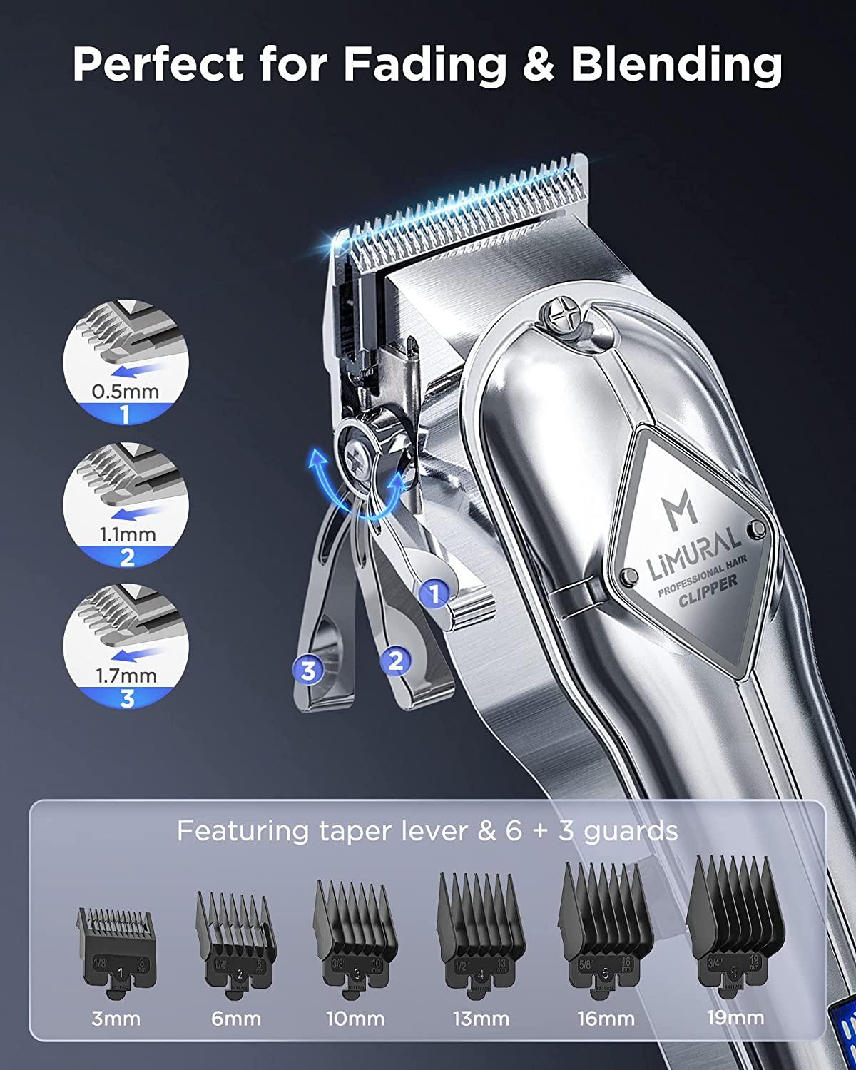 Limural Professional Hair Clippers and Trimmer Kit for Men Cordless