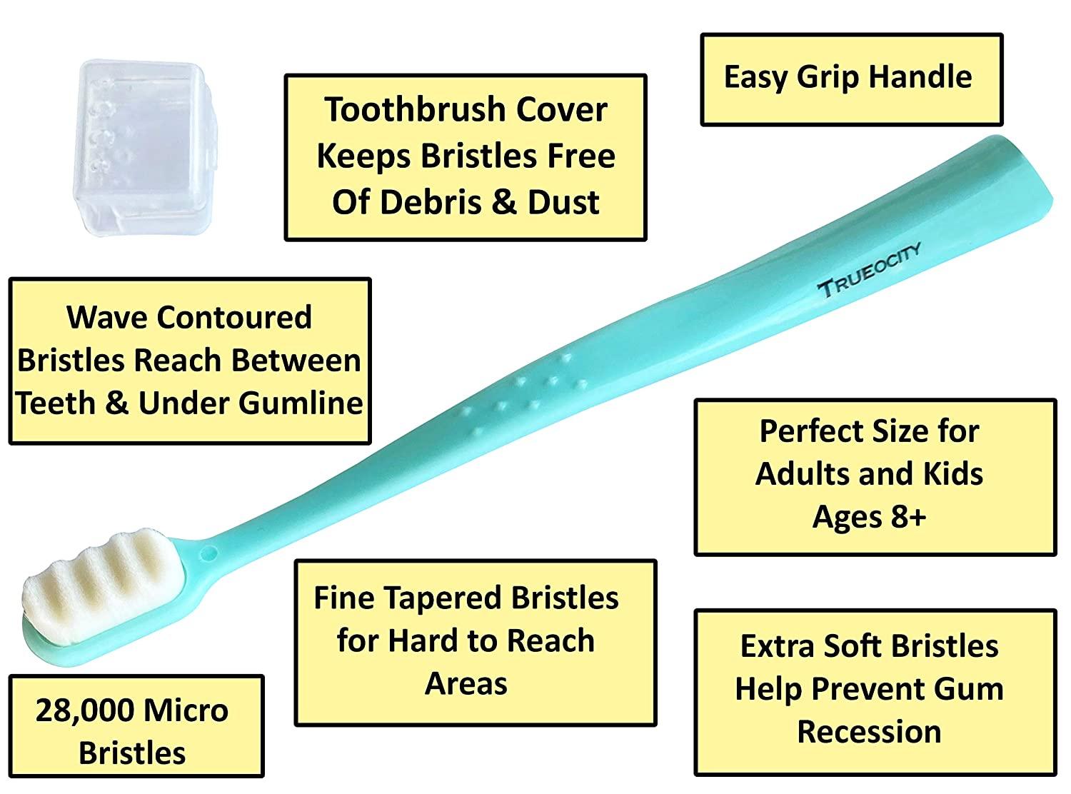 Extra Soft Toothbrush 4 Pack Micro Nano Silk Toothbrushes 20,000