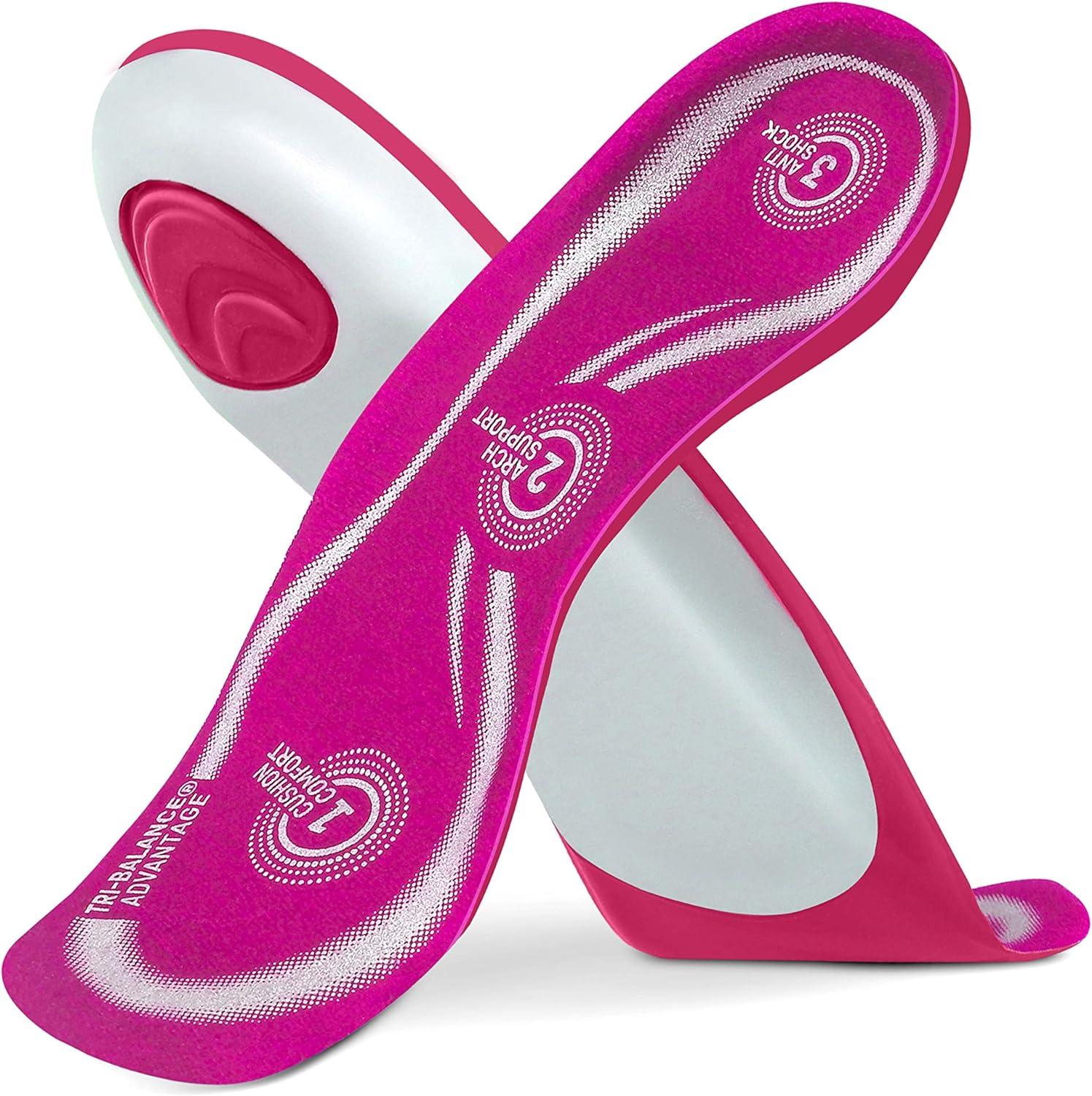 Comfort Zone Tri-Balance Gel Orthotic Insoles for Women Sizes 6-10